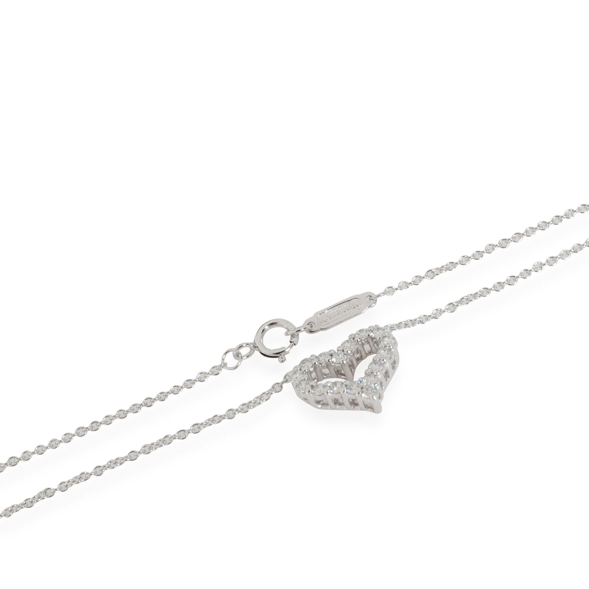 Tiffany & Co. Heart Diamond Pendant in 950 Platinum 0.54 CTW