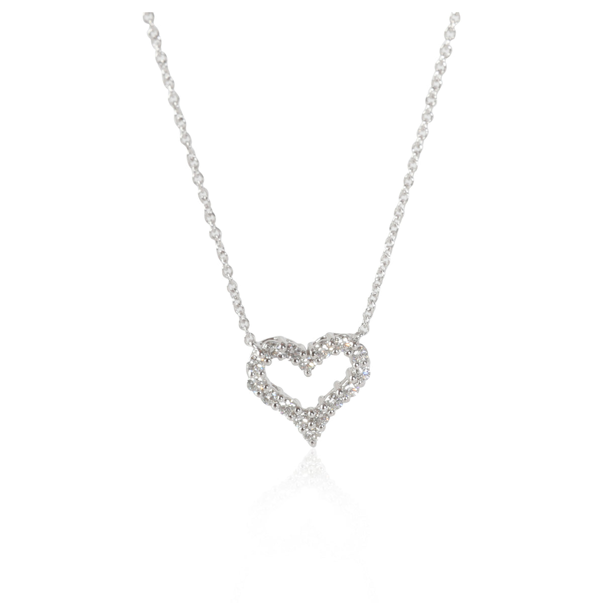 Tiffany & Co. Heart Diamond Pendant in 950 Platinum 0.54 CTW