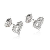Tiffany & Co. Heart Diamond Stud Earring in Platinum 0.57 CTW