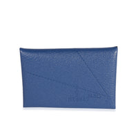 Hermès Bleu Brighton Chévre Mysore Calvi Card Holder