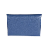 Hermès Bleu Brighton Chévre Mysore Calvi Card Holder