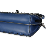 Valentino Blue Leather Rockstud Top Handle Crossbody Bag