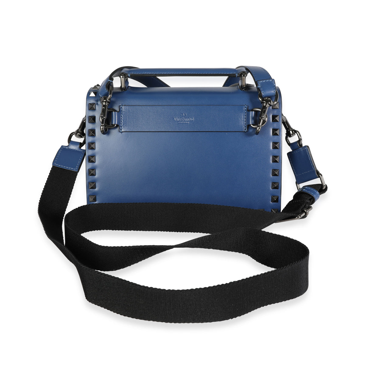 Valentino Blue Leather Rockstud Crossbody Bag
