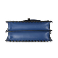 Valentino Blue Leather Rockstud Top Handle Crossbody Bag