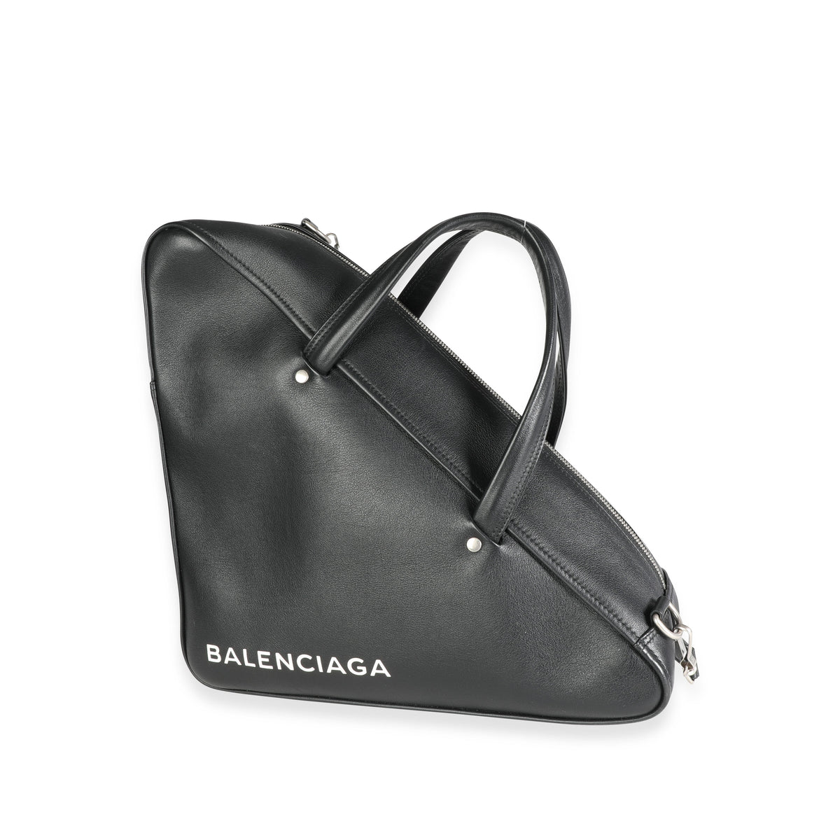 ioffer louis vuitton backpack paypal Balenciaga Black Calfskin Medium Triangle Duffle | myGemma