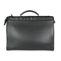 Fendi Black Leather Peekaboo Monster Large Briefcase Bag