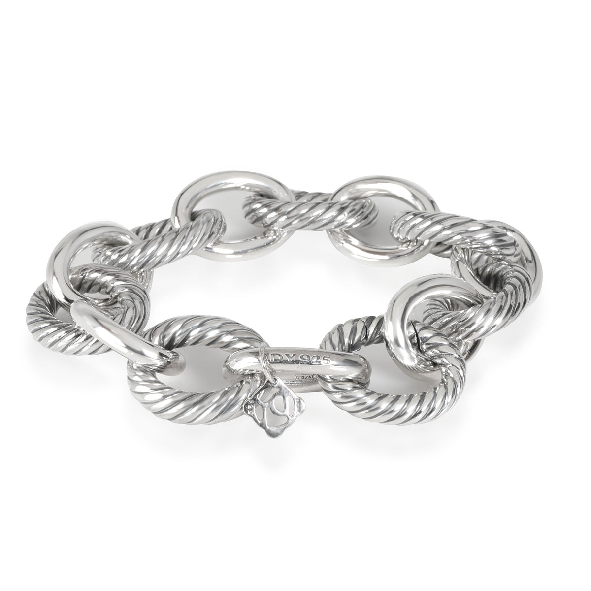 David Yurman XL Oval Chain Collection Bracelet in  Sterling Silver