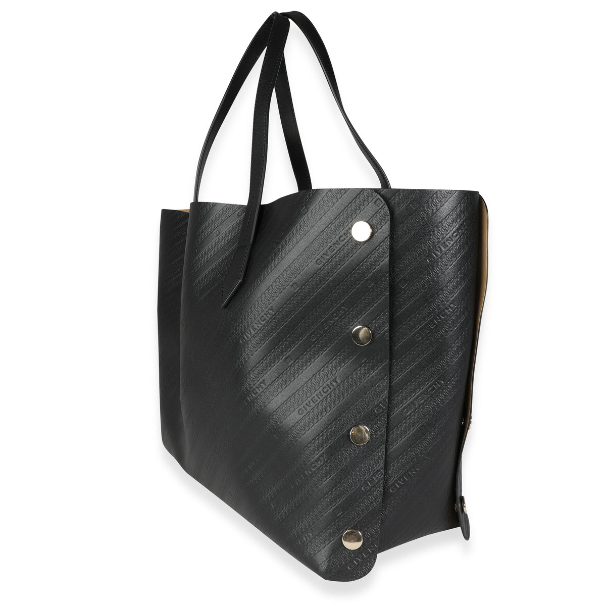 Givenchy Black Chain-Embossed Medium Bond Shopper Tote