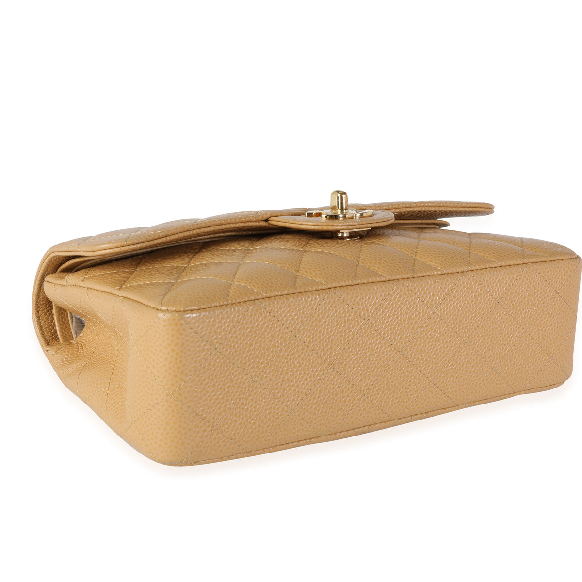 CHANEL Caviar Quilted Mini Clutch With Chain Light Beige 1193743