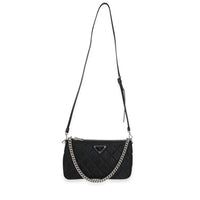 Prada Nero Tessuto Impuntu Bandoliera Convertible Crossbody