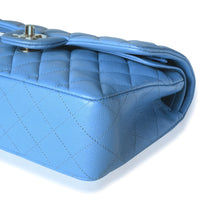 Chanel Blue Quilted Caviar Small Classic Double Flap Bag
