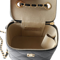 Chanel Black Quilted Lambskin Pearl Crush Small Box Bag