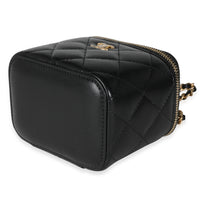 Chanel Black Quilted Lambskin Pearl Crush Small Box Bag