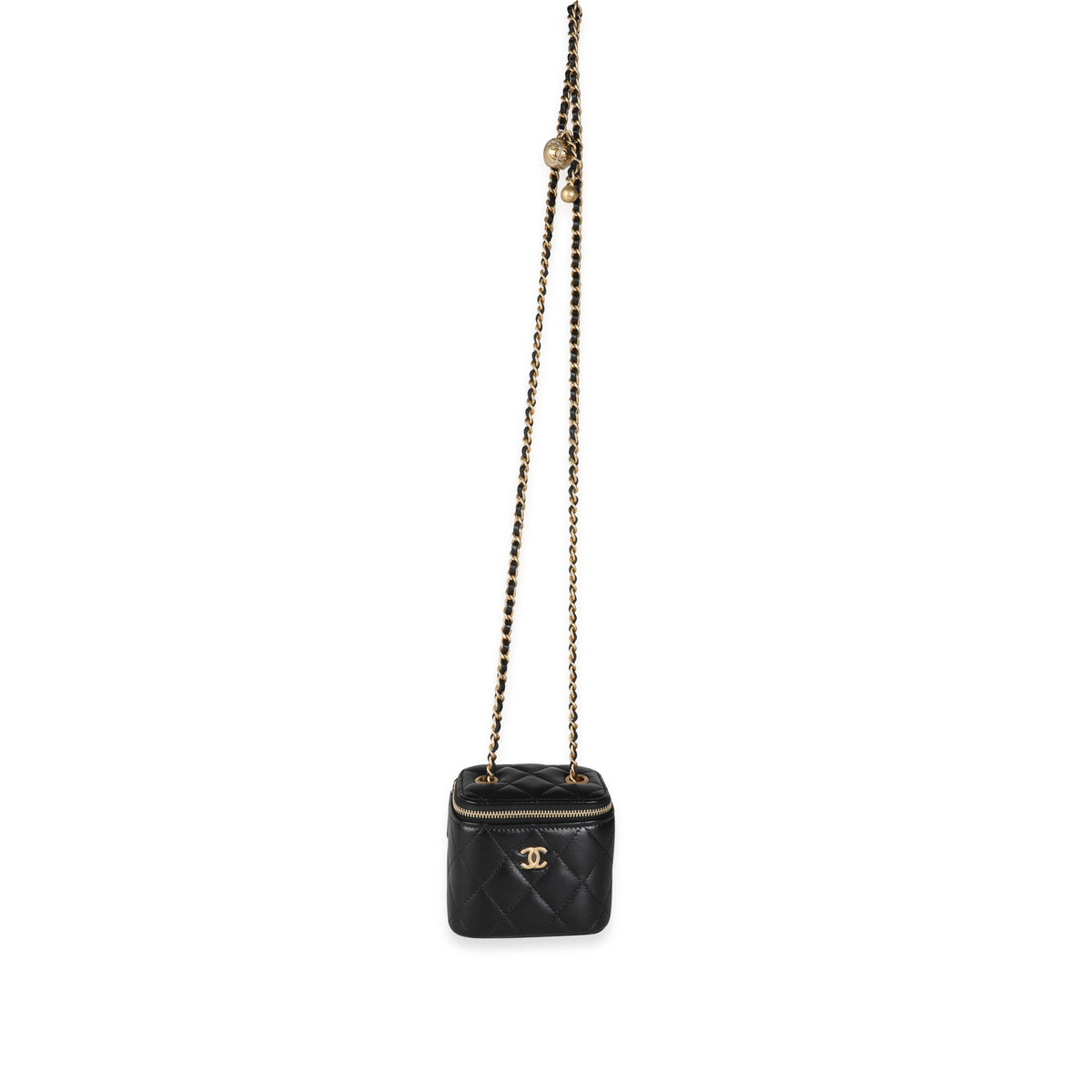 Mini Box Quilted Handbag in Black