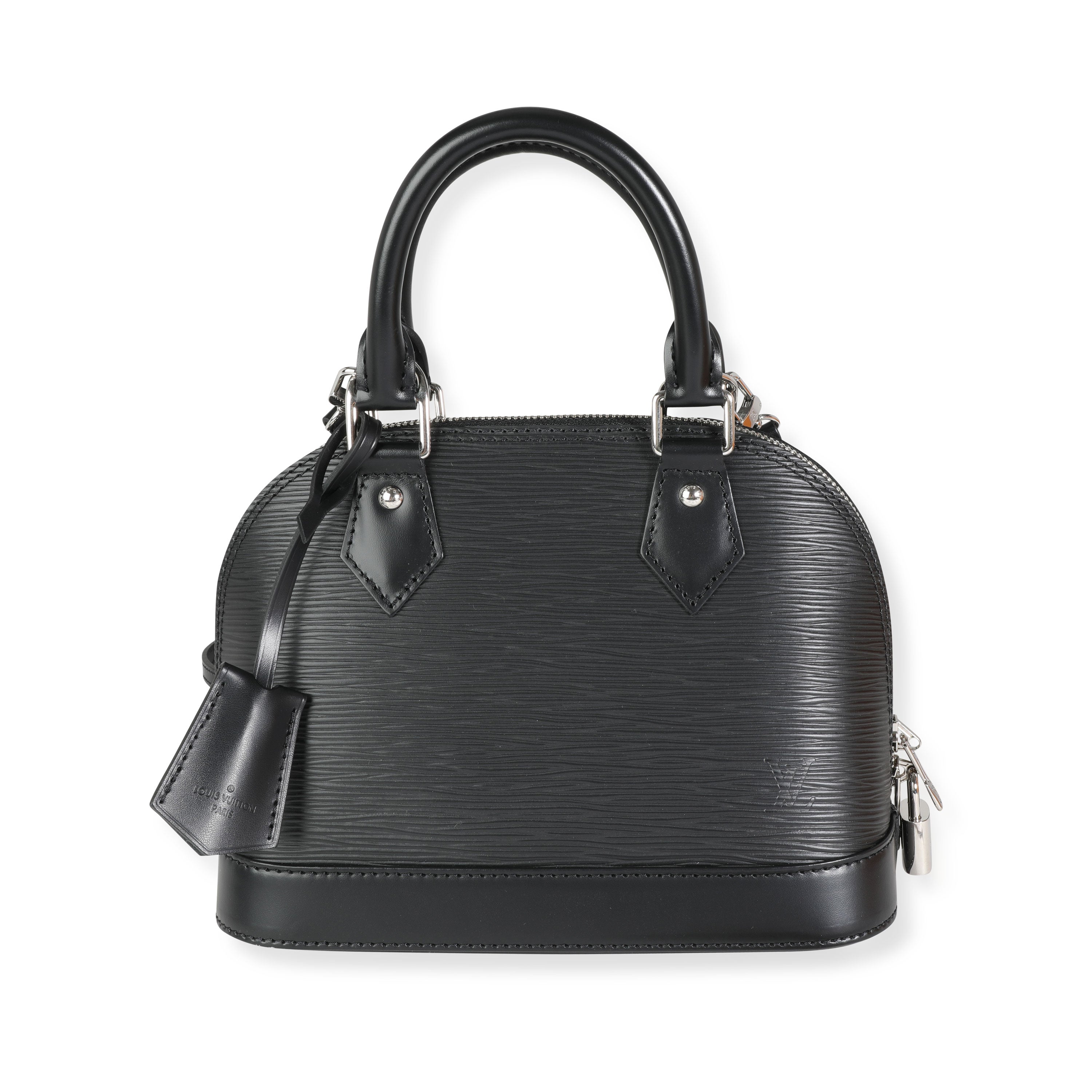 Louis Vuitton Flap Lockme II BB Noir Black in Calfskin with Silver