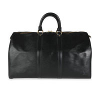 Louis Vuitton Black Epi Leather Keepall 50