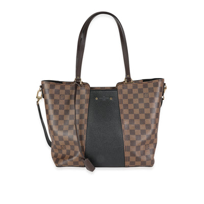 Louis Vuitton Damier Ebene Canvas & Taurillon Leather Jersey Tote Bag