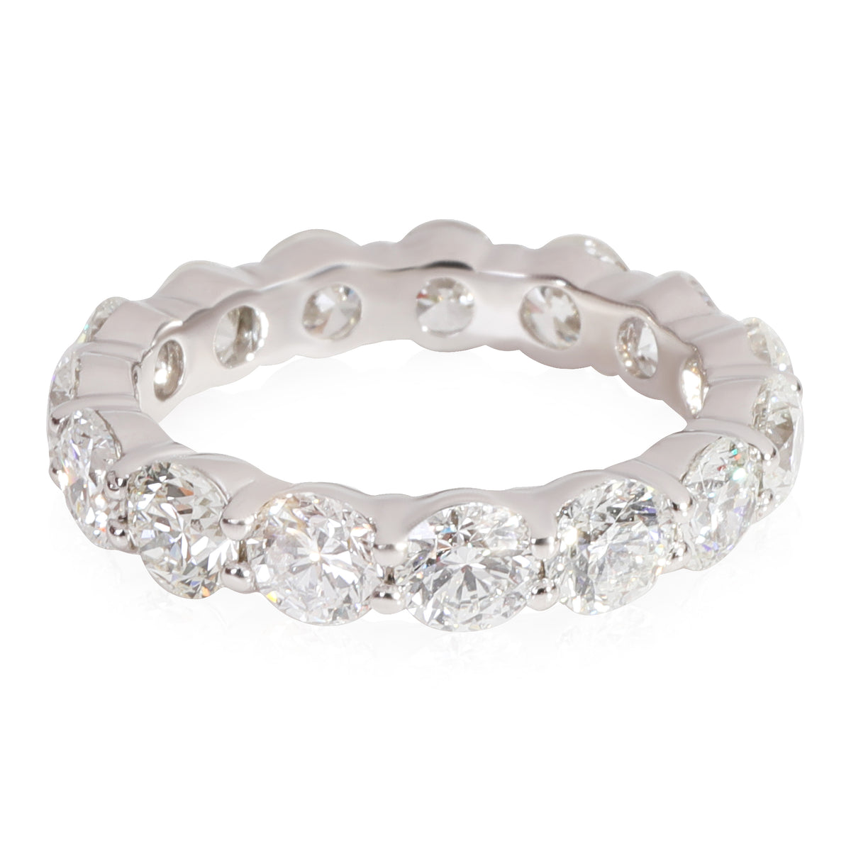 Round Cut Diamond Eternity Band in Platinum 3 1/2 Ctw