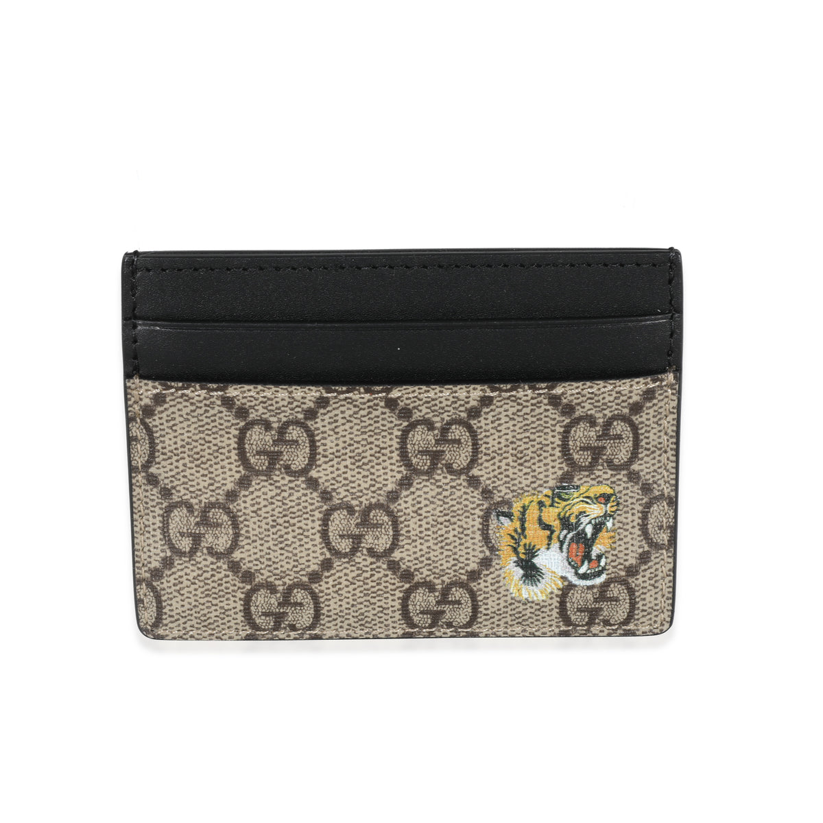 Gucci GG Supreme Monogram Tiger Print Card Holder