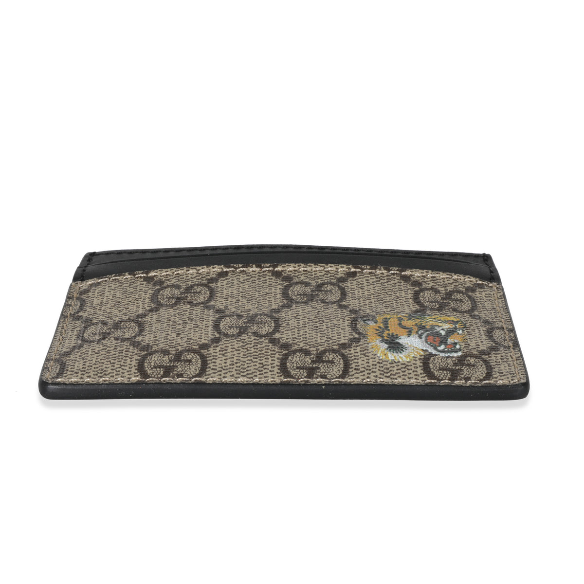 Gucci GG Supreme Monogram Tiger Print Card Holder | myGemma | Item #116348 Gucci GG Supreme Monogram Tiger Print Card Holder | myGemma | Item #116348