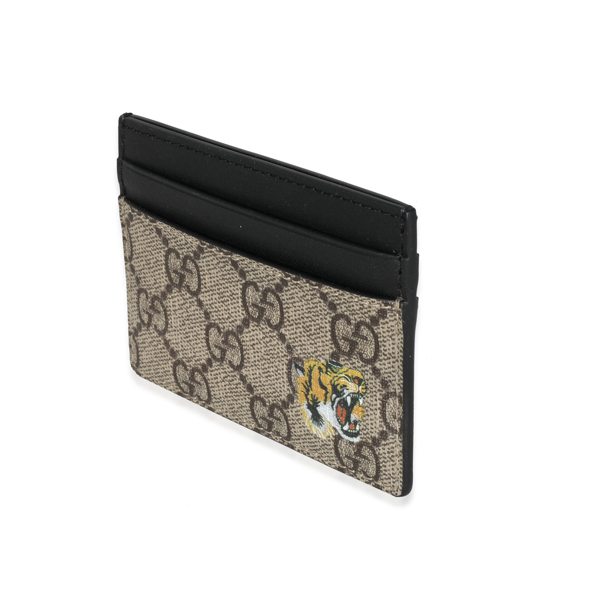gucci card sleeve Gucci GG Supreme Monogram Tiger Print Card Holder | myGemma