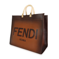 Fendi Natural Brown Large Sunshine Shopper Tote