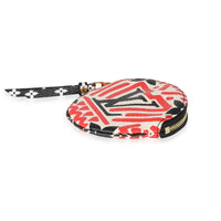 Cream & Red Monogram Giant Crafty Round Coin Purse