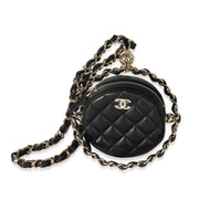 Chanel Quilted Lambskin Clutch with Chain