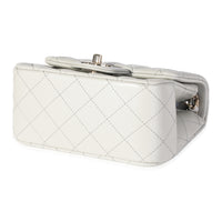 Chanel Light Grey Quilted Lambskin Mini Square Classic Flap Bag