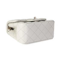 Chanel Light Grey Quilted Lambskin Mini Square Classic Flap Bag