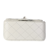 Chanel Light Grey Quilted Lambskin Mini Square Classic Flap Bag