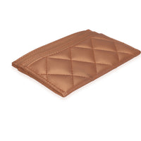 Chanel Bronze Quilted Lambskin Leather Card Holder