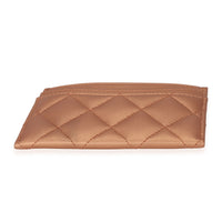 Chanel Bronze Quilted Lambskin Leather Card Holder