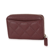 Chanel Burgundy Caviar Leather Classic Zipped Coin Purse