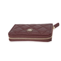 Chanel Burgundy Caviar Leather Classic Zipped Coin Purse