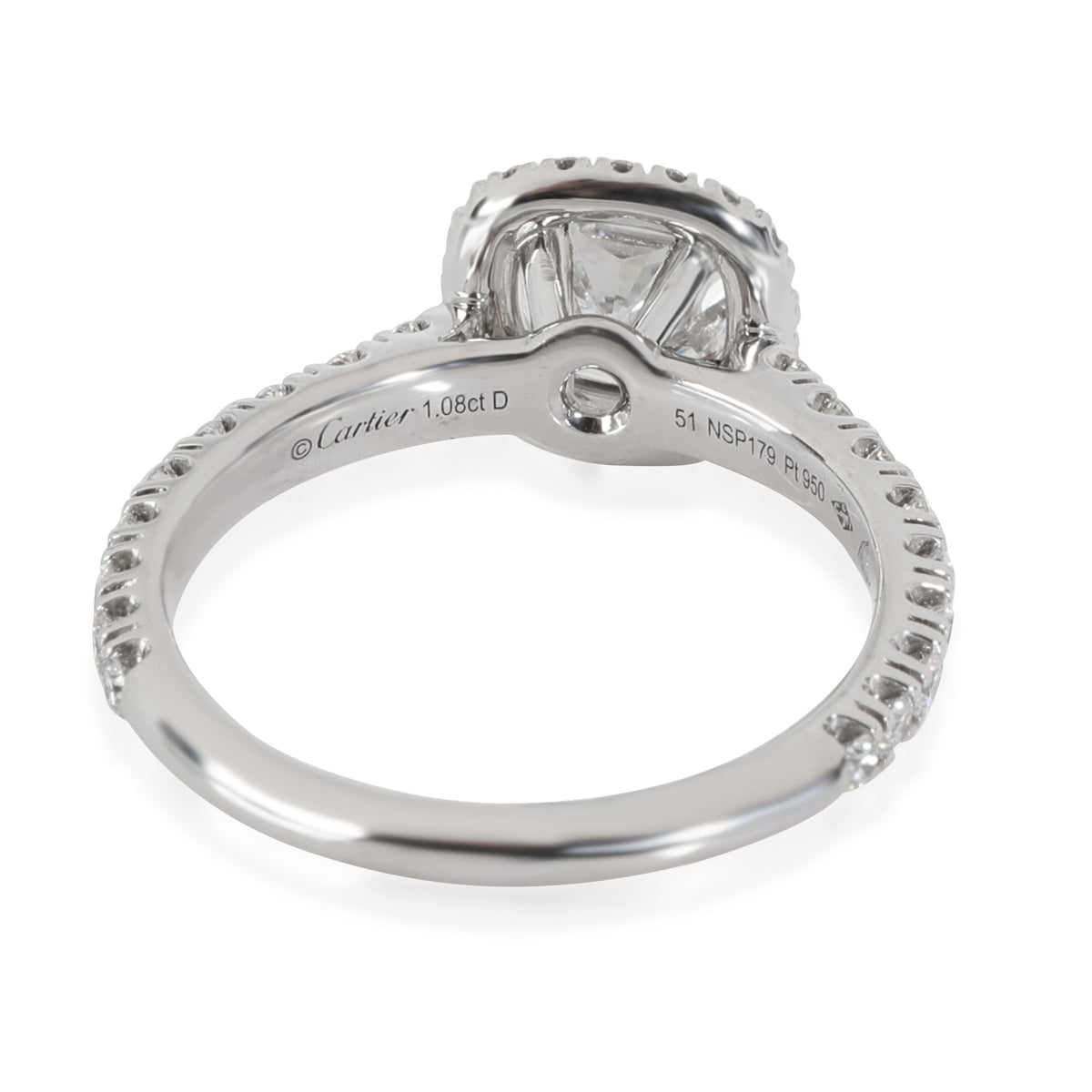 Cartier Destinee Diamond Engagement Ring in Platinum D IF 1.55 CTW