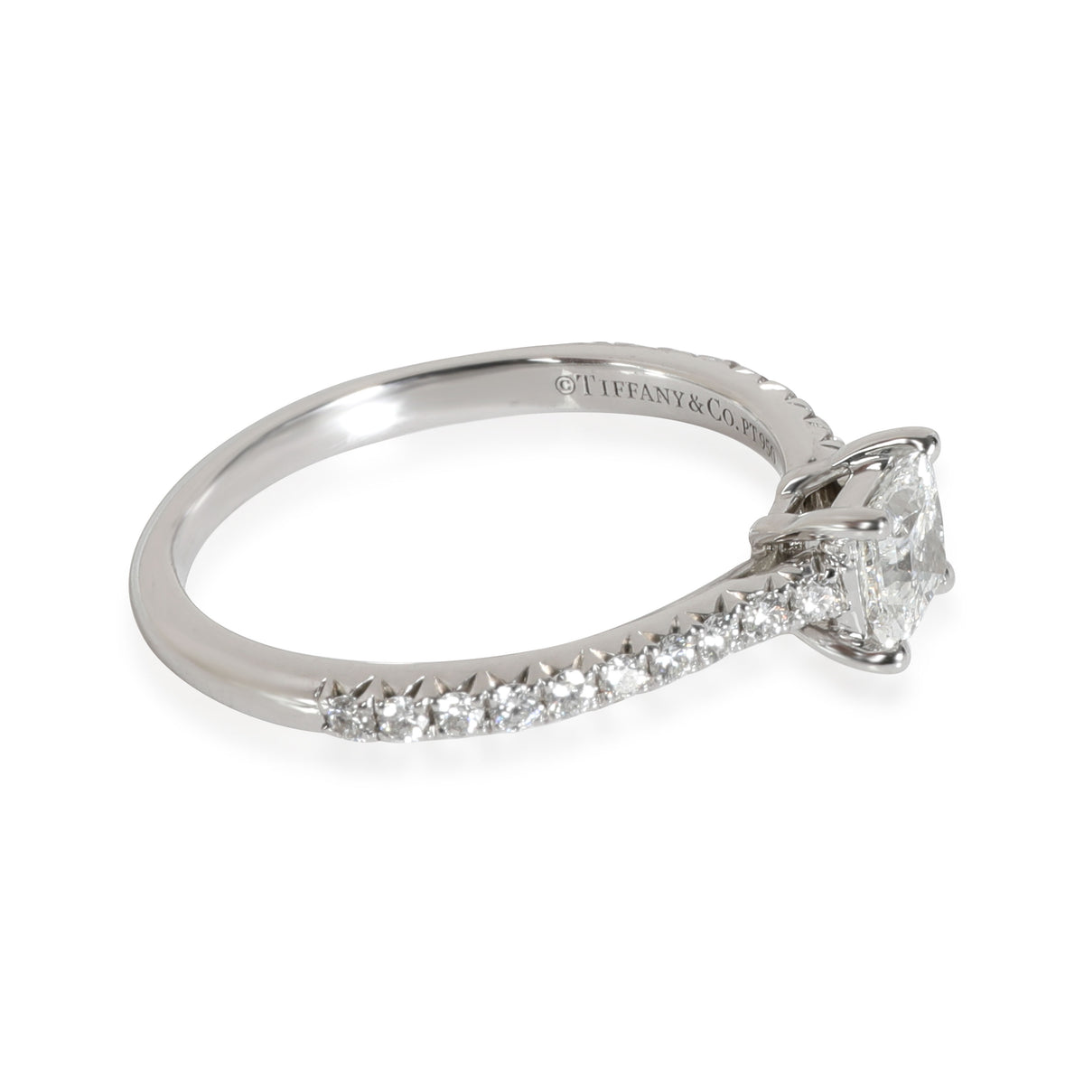 Tiffany & Co. Novo Diamond Engagement Ring in Platinum G VS1 0.59CTW