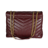 Saint Laurent Rouge Legion Matelassé Y Leather Medium Loulou Bag