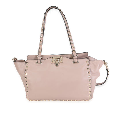 Valentino Poudre Calfskin Small Rockstud Tote