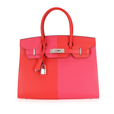 NIB Hermès Rouge De Coeur & Rose Extreme Epsom Sellier Birkin 30 PHW