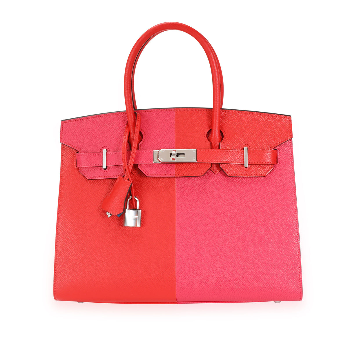 NIB Hermès Rouge De Coeur & Rose Extreme Epsom Sellier Birkin 30 PHW