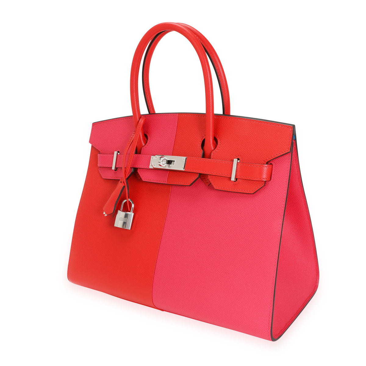 NIB Hermès Rouge De Coeur Rose Extreme Epsom Sellier Birkin 30 PHW