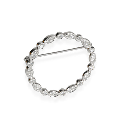 Tiffany & Co. Diamond Circle Brooch in 950 Platinum 1 CTW