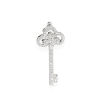 Tiffany & Co. Keys Diamond Fleur De Lis Pendant in 950 Platinum 0.5 CTW