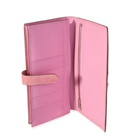Hermès Rose Lizard Bearn Wallet PHW