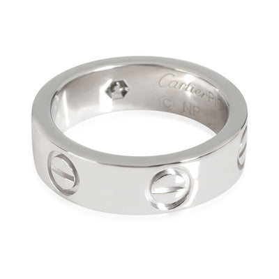 Cartier LOVE Diamond Ring in Platinum 0.09 CTW