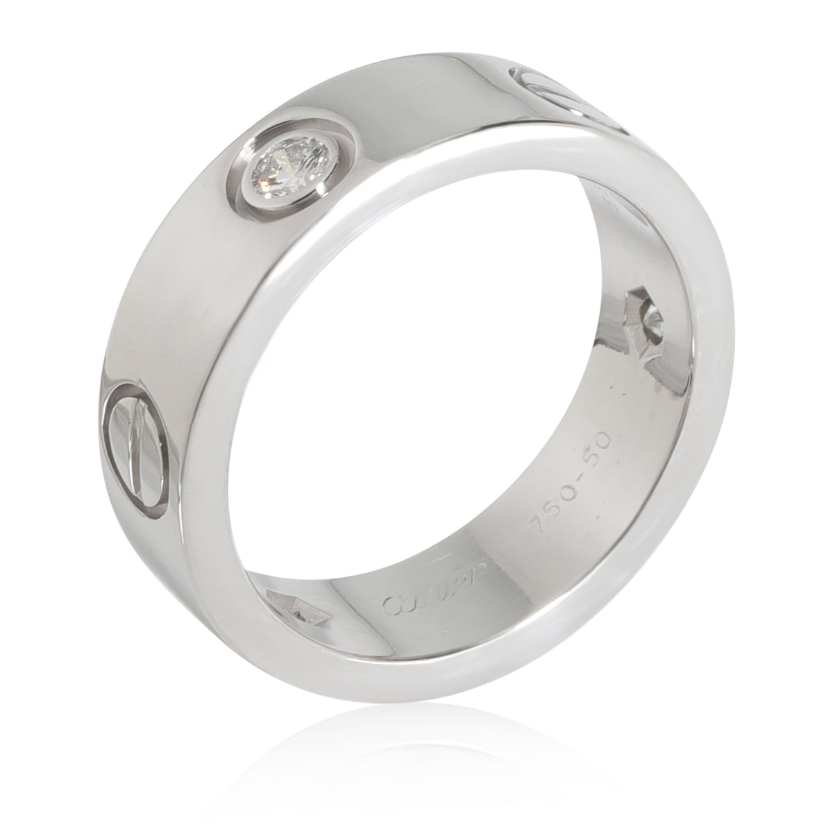 Cartier LOVE Diamond Ring in 18k White Gold 0.22 CTW