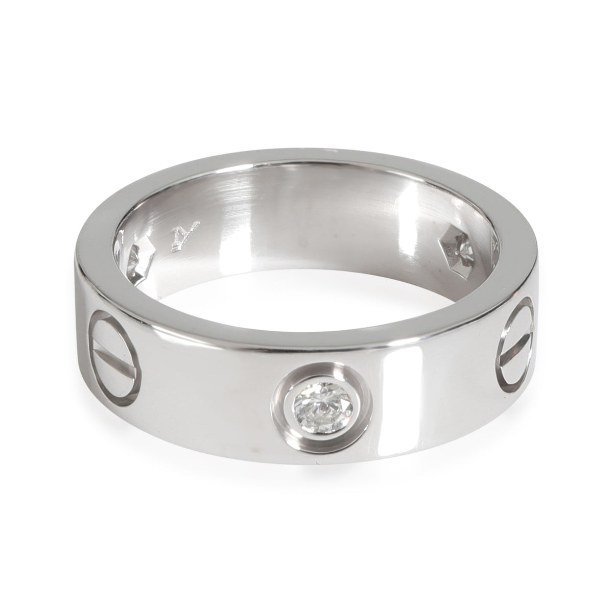 Cartier LOVE Diamond Ring in 18k White Gold 0.22 CTW