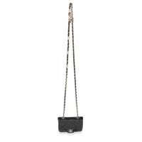 Chanel Black Quilted Caviar Classic Mini Chain Belt Bag