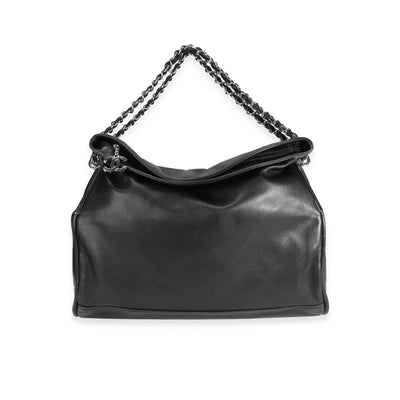 Chanel Black Lambskin Ultimate Soft Hobo